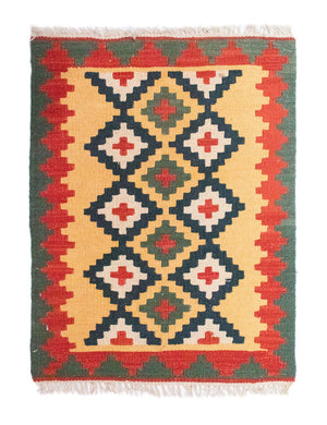 Tapis Kelim - Oriental - 83 x 62 cm - jaune