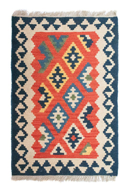 Tapis Kelim - Oriental - 91 x 61 cm - orange