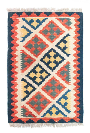 Tapis Kelim - Oriental - 95 x 65 cm - orange