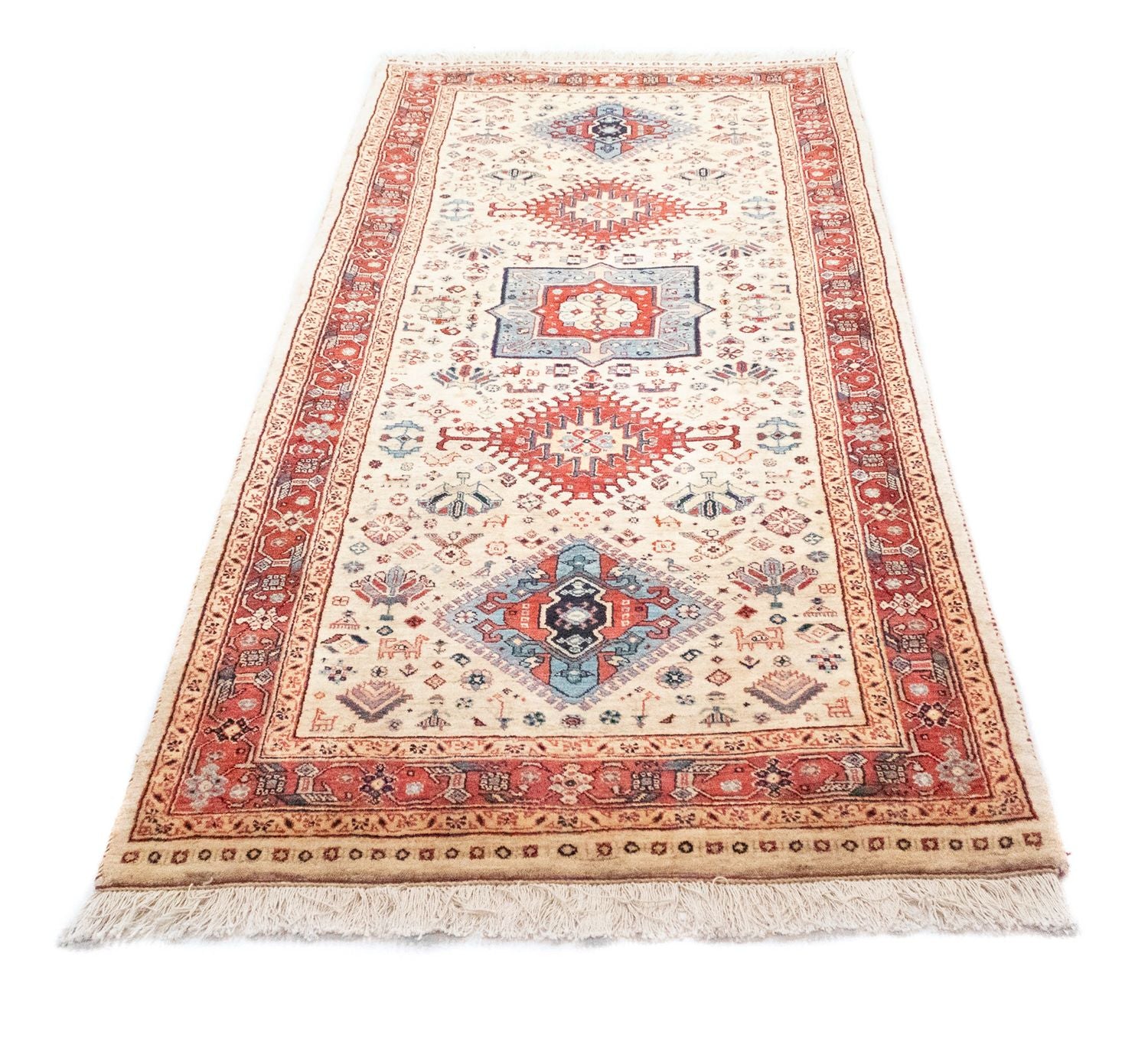 Tapis de couloir Tapis persan - Nomadic - 230 x 90 cm - beige