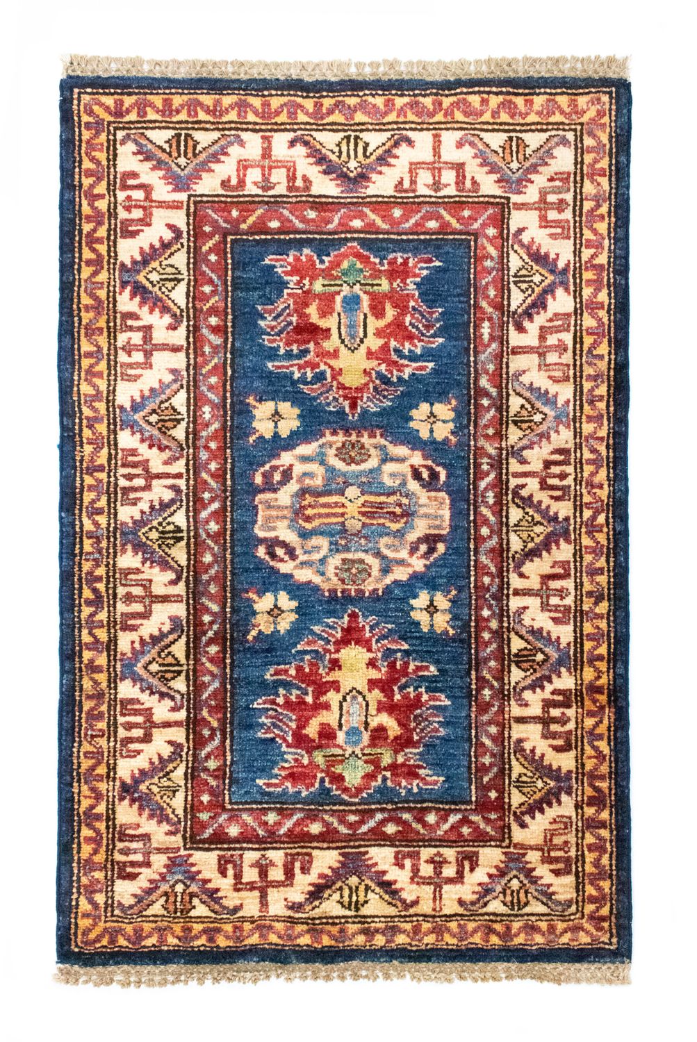 Tapis Ziegler - Kazak - 90 x 58 cm - bleu