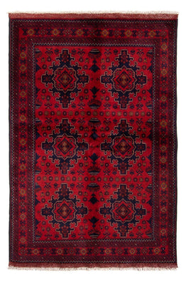Tapis afghan - Kunduz - 192 x 128 cm - rouge foncé