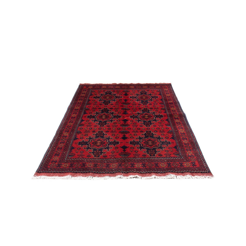 Tapis afghan - Kunduz - 192 x 128 cm - rouge foncé