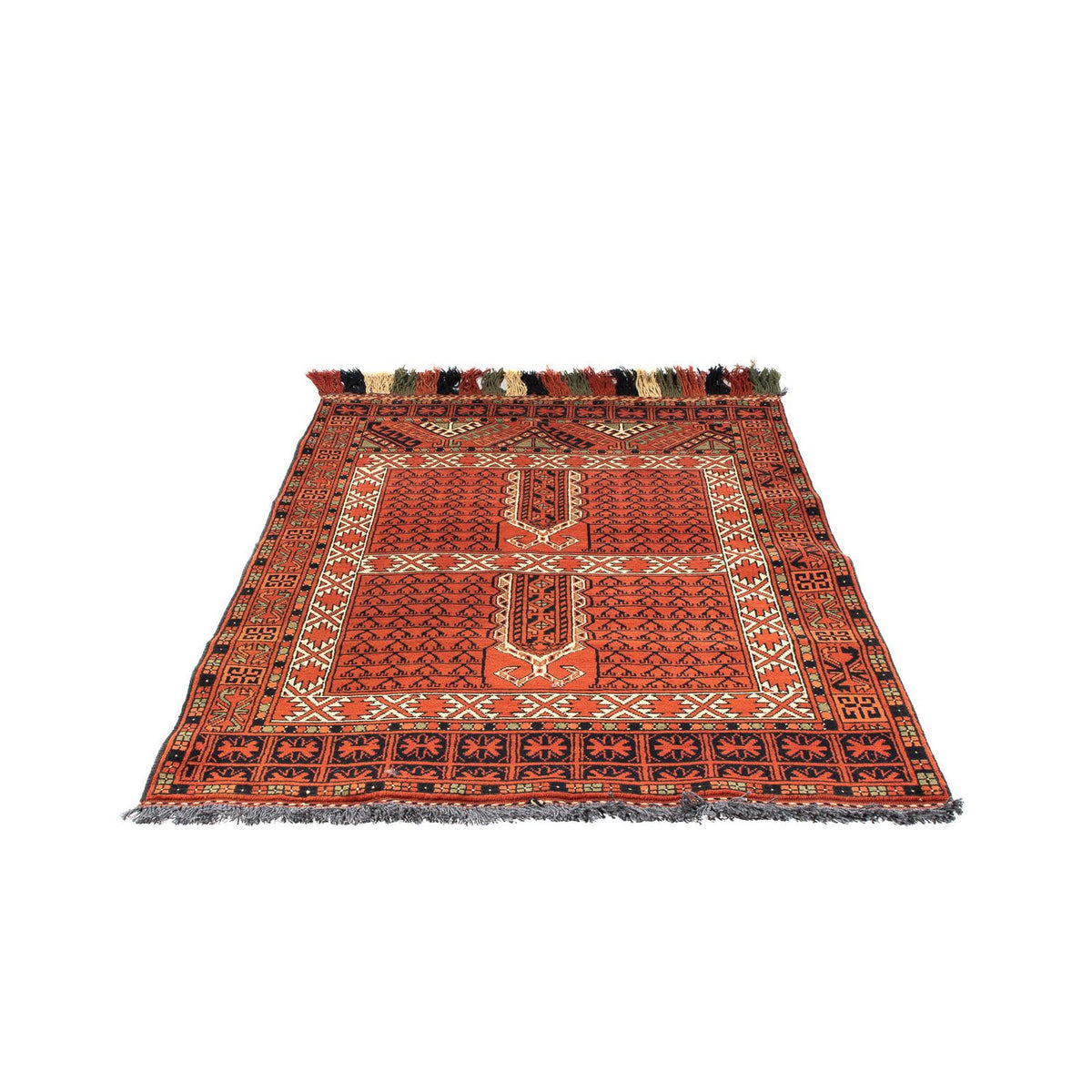 Tapis afghan - 174 x 118 cm - rouille