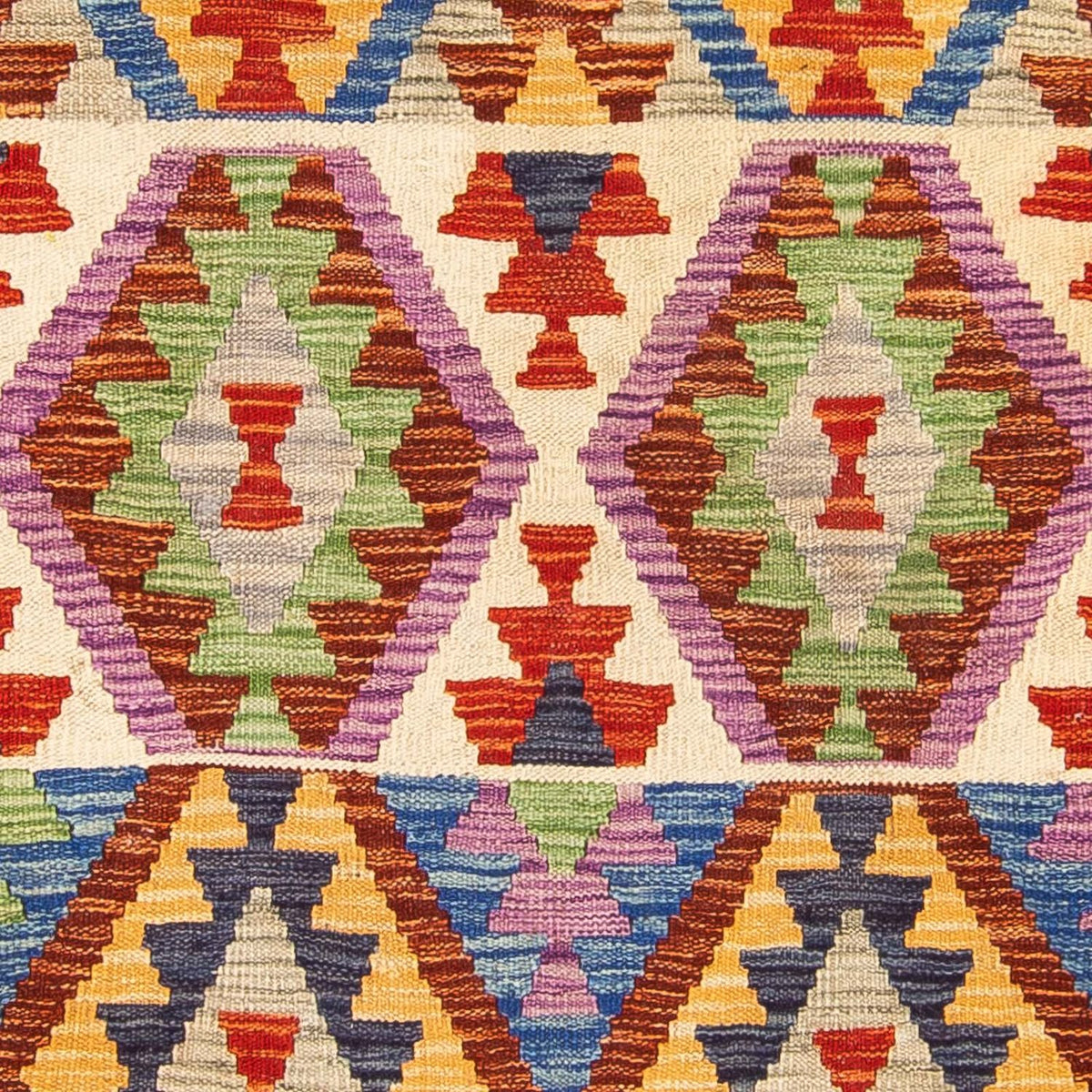 Tapis de couloir Tapis Kelim - Splash - 305 x 81 cm - beige