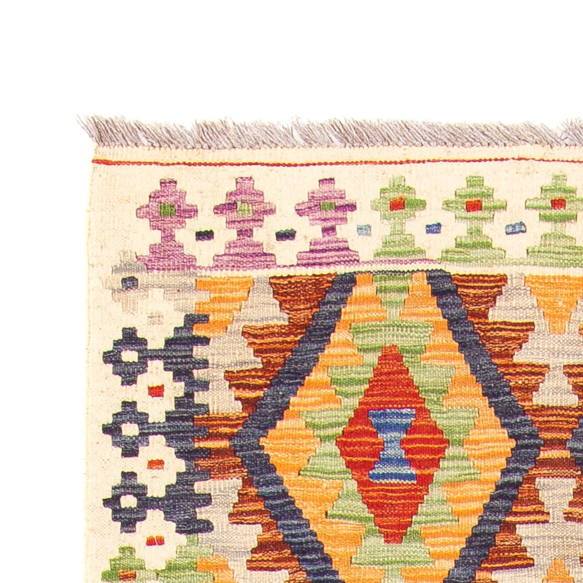 Tapis de couloir Tapis Kelim - Splash - 305 x 81 cm - beige