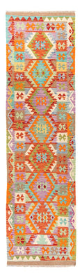 Tapis de couloir Tapis Kelim - Splash - 300 x 82 cm - multicolore