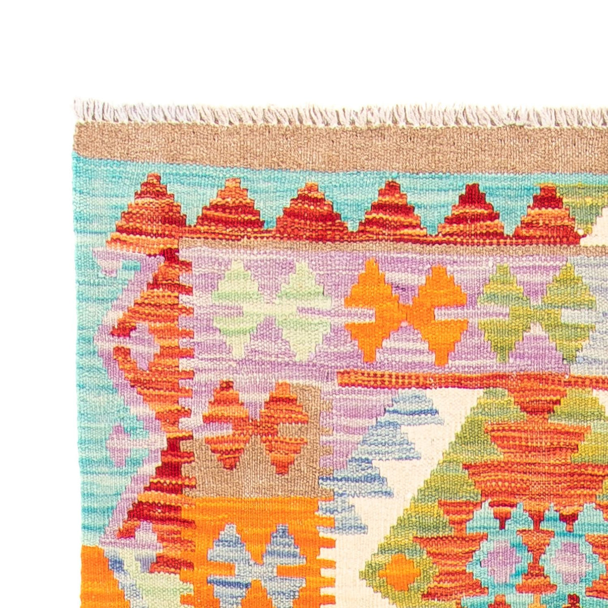 Tapis de couloir Tapis Kelim - Splash - 300 x 82 cm - multicolore