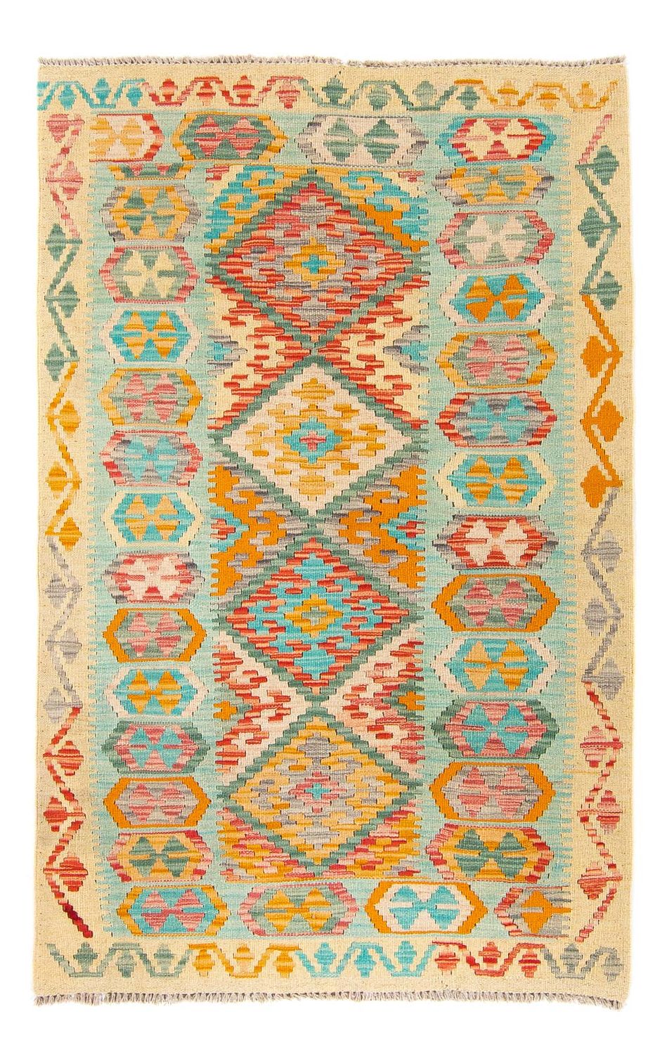 Tapis Kelim - Splash - 161 x 105 cm - multicolore