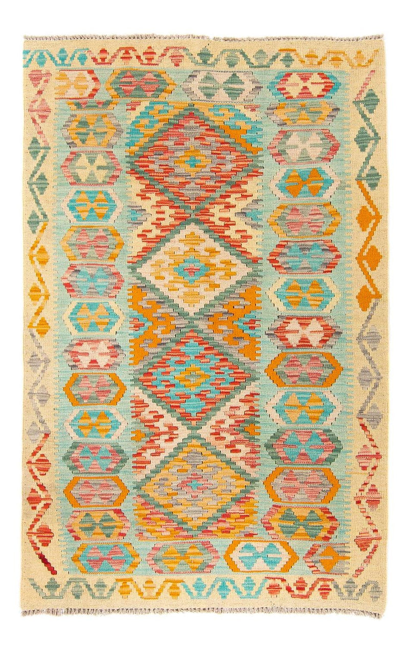 Tapis Kelim - Splash - 161 x 105 cm - multicolore