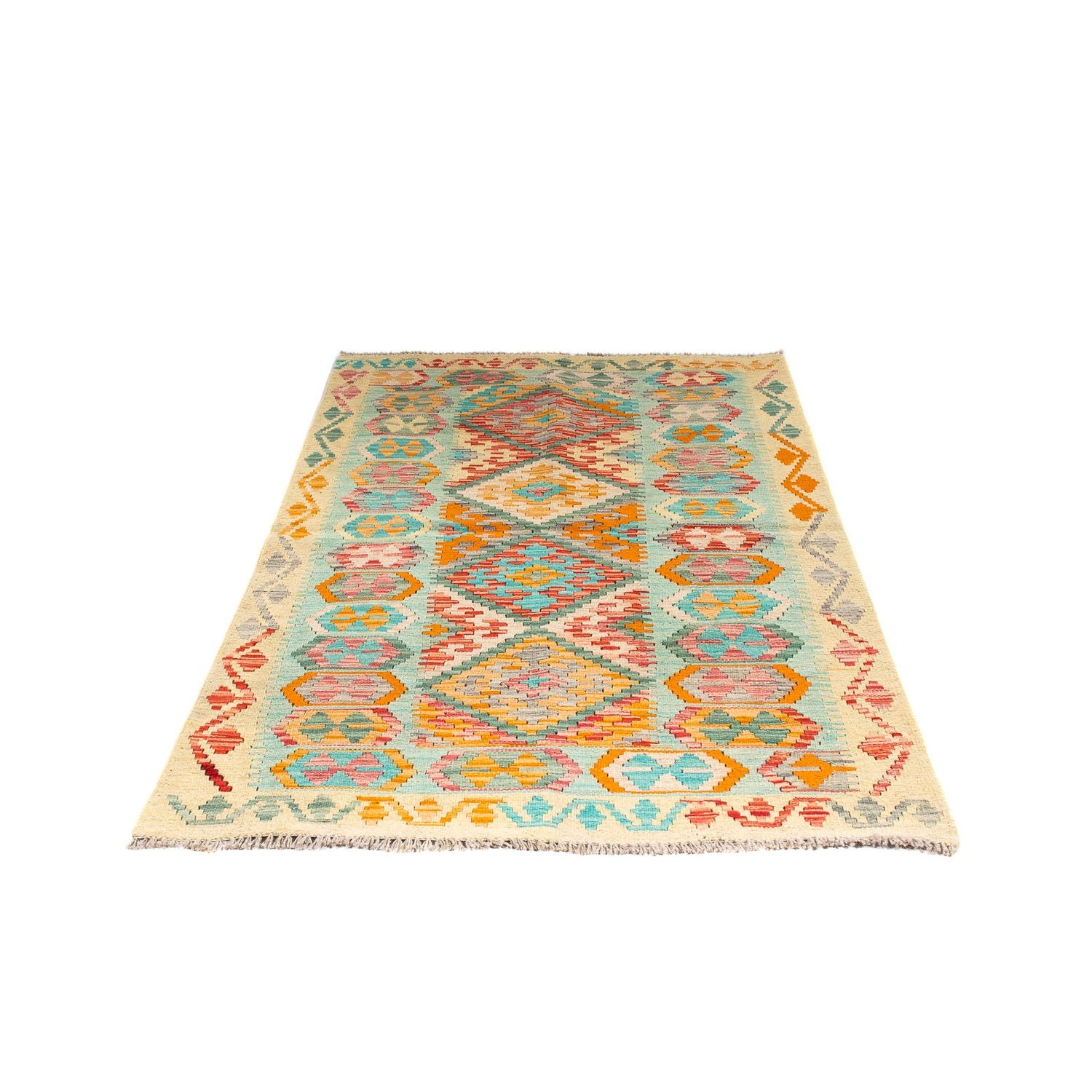 Tapis Kelim - Splash - 161 x 105 cm - multicolore