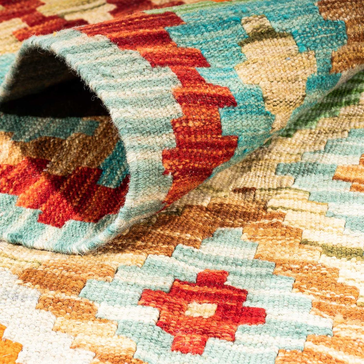 Tapis Kelim - Splash - 244 x 175 cm - multicolore