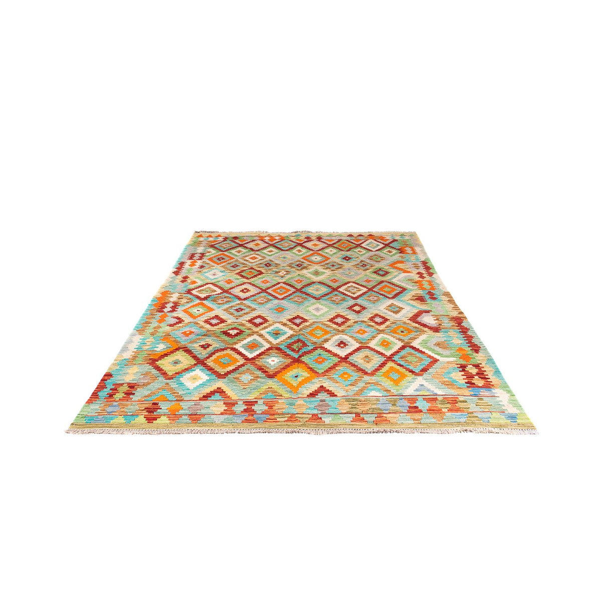 Tapis Kelim - Splash - 244 x 175 cm - multicolore