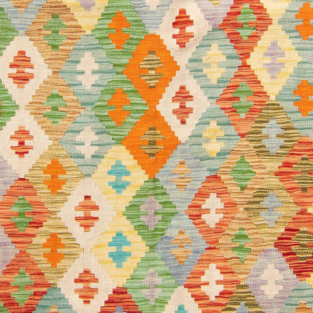 Tapis Kelim - Splash - 254 x 174 cm - turquoise