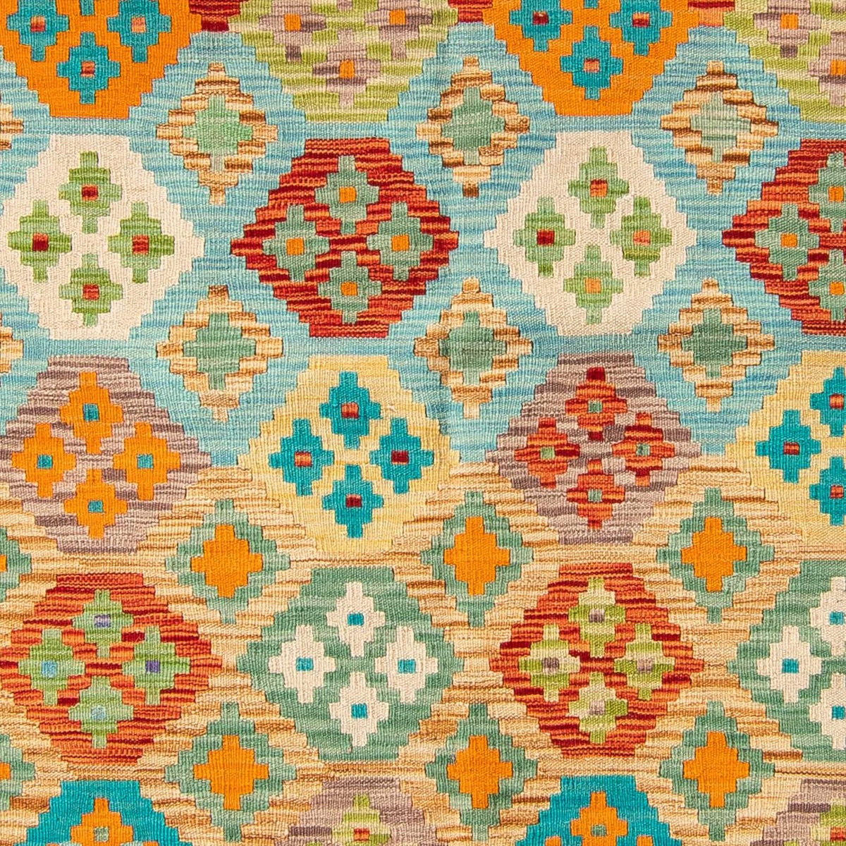 Tapis Kelim - Splash - 205 x 155 cm - vert