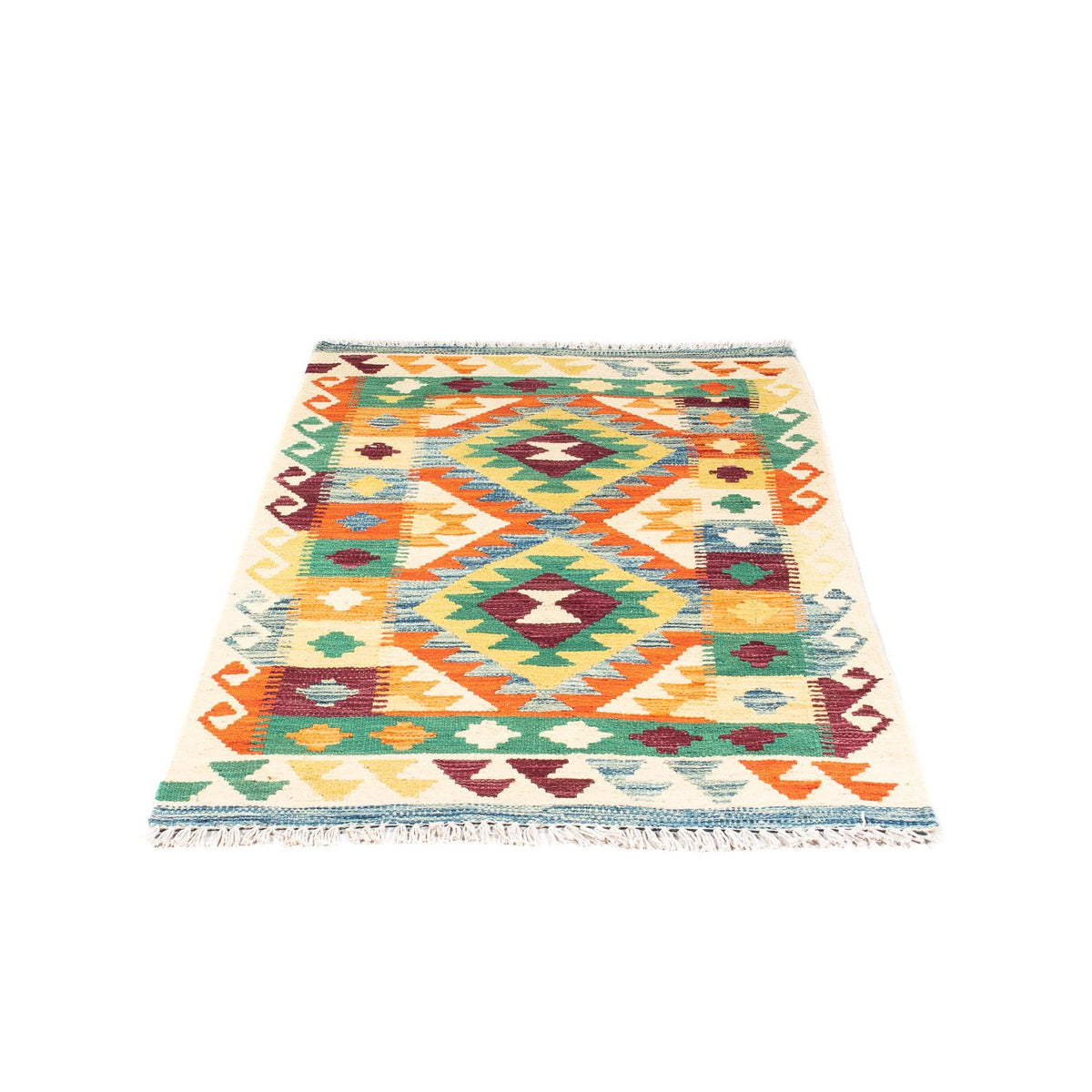 Tapis Kelim - Splash - 124 x 77 cm - beige