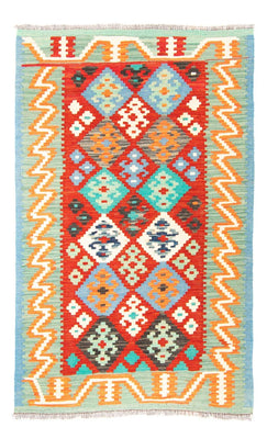 Tapis Kelim - Splash - 154 x 99 cm - rouge foncé