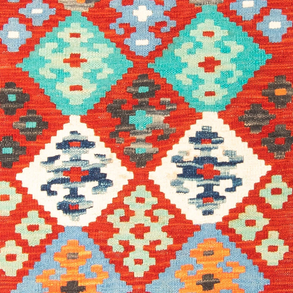 Tapis Kelim - Splash - 154 x 99 cm - rouge foncé