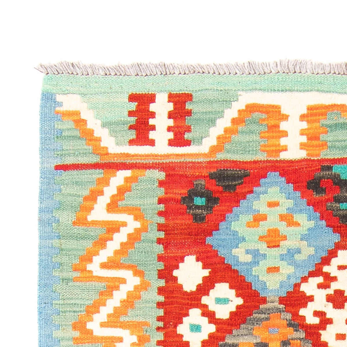 Tapis Kelim - Splash - 154 x 99 cm - rouge foncé