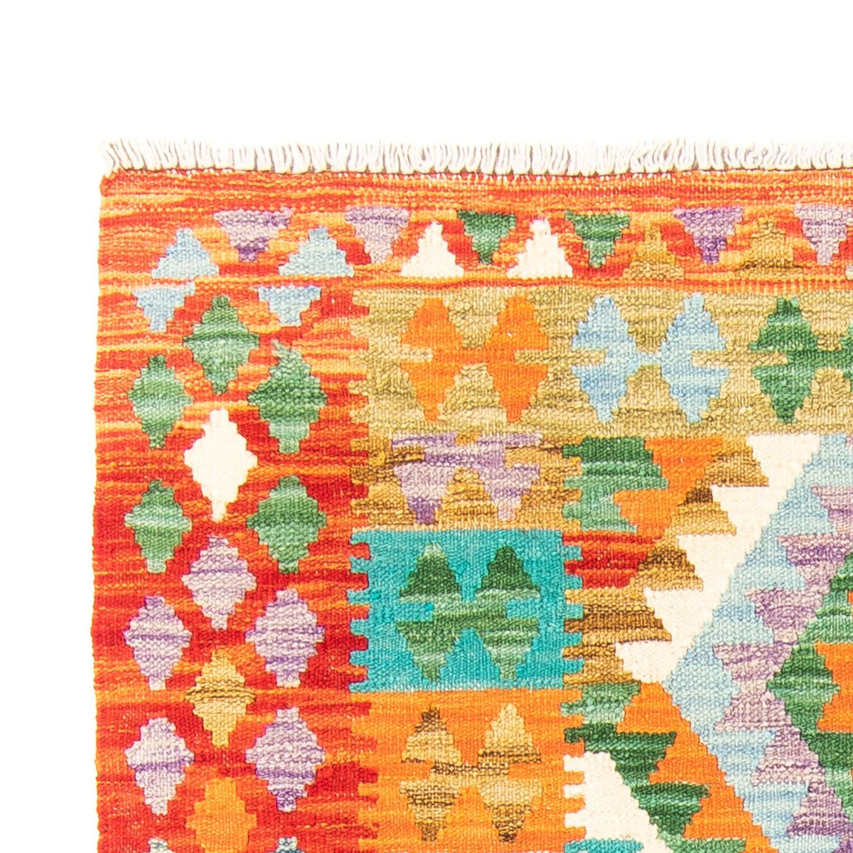 Tapis Kelim - Splash - 154 x 102 cm - rouille