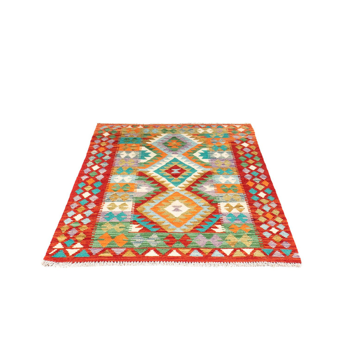 Tapis Kelim - Splash - 154 x 102 cm - rouille