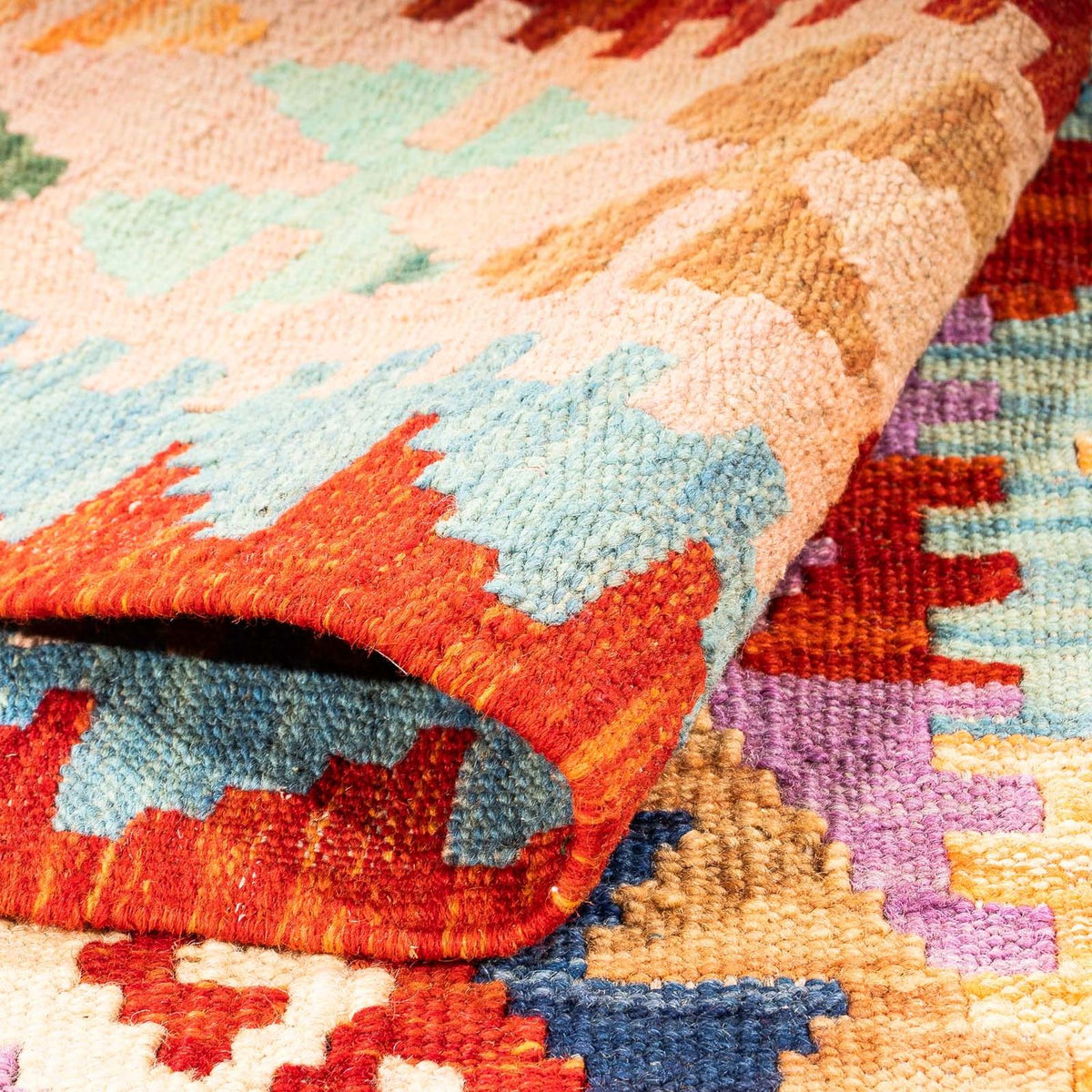 Tapis Kelim - Splash - 157 x 101 cm - rouille