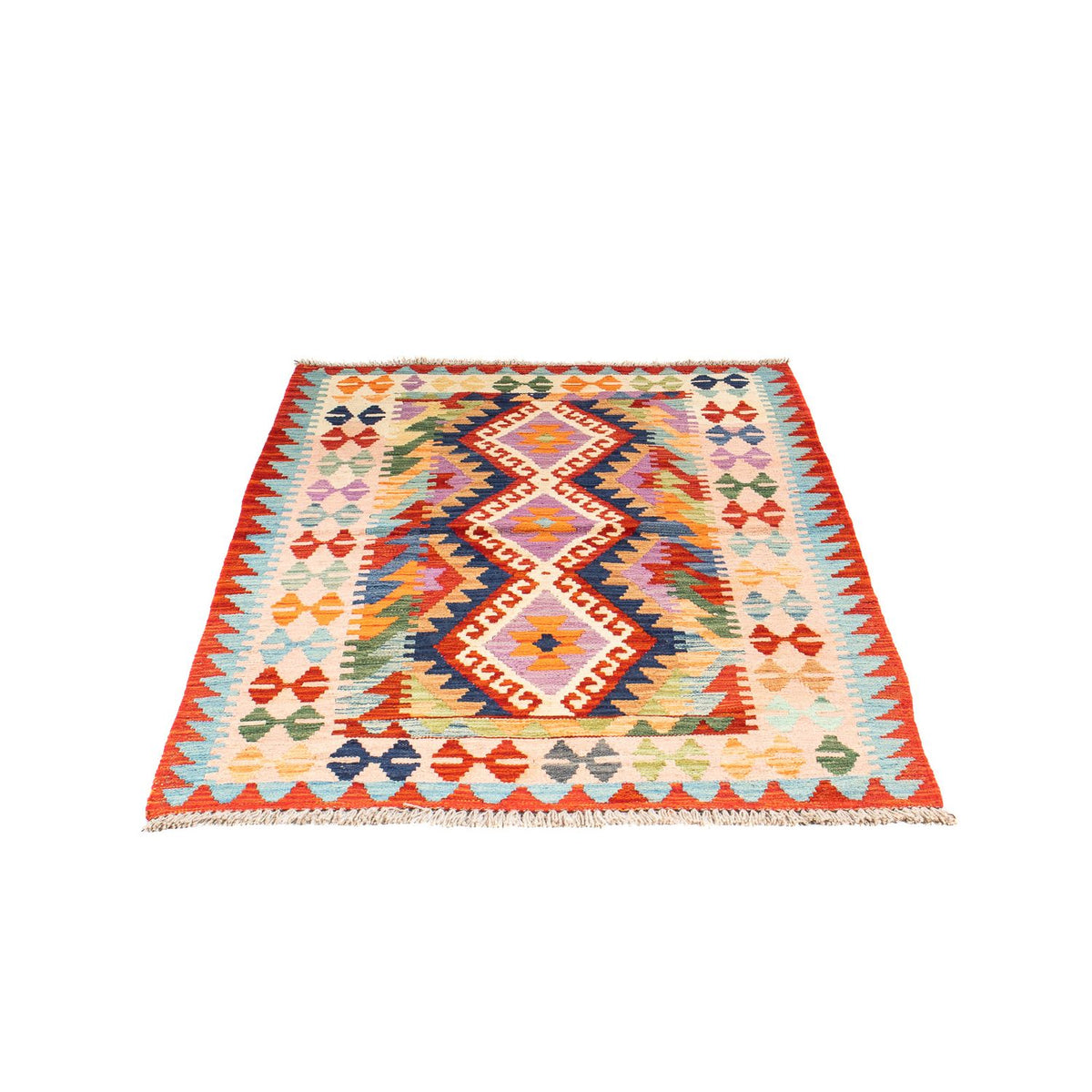 Tapis Kelim - Splash - 157 x 101 cm - rouille