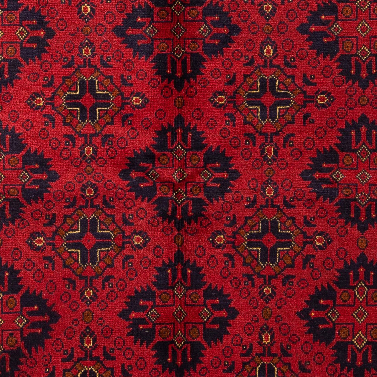 Tapis afghan - Kunduz - 200 x 156 cm - rouge foncé