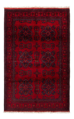 Tapis afghan - Kunduz - 219 x 126 cm - rouge foncé