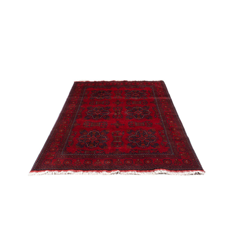 Tapis afghan - Kunduz - 219 x 126 cm - rouge foncé