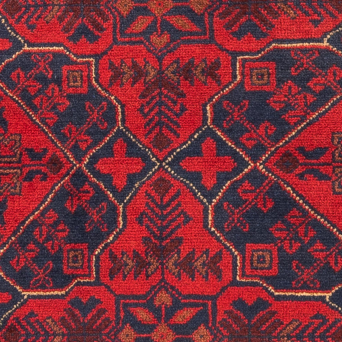 Tapis afghan - Kunduz - 125 x 78 cm - rouge foncé