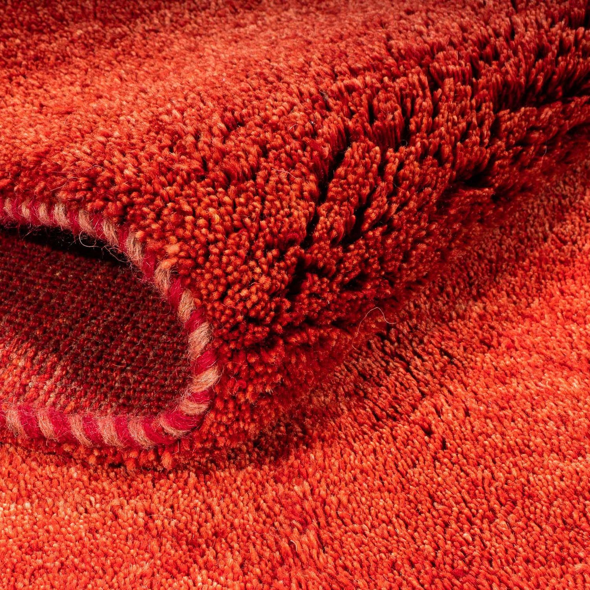 Tapis Gabbeh - Loribaft Persan - 182 x 122 cm - rouge foncé