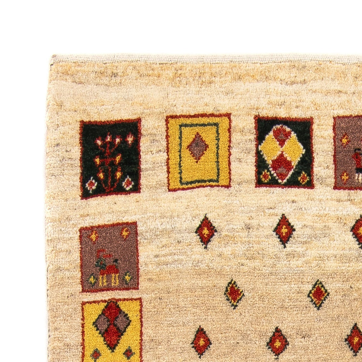 Tapis Gabbeh - Loribaft Persan - 150 x 106 cm - beige