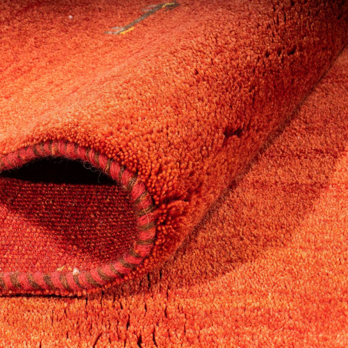 Tapis Gabbeh - Loribaft Persan - 182 x 130 cm - rouge foncé