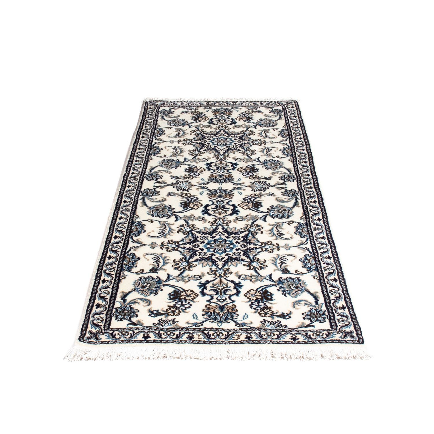 Tapis de couloir Tapis persan - Nain - 192 x 76 cm - beige
