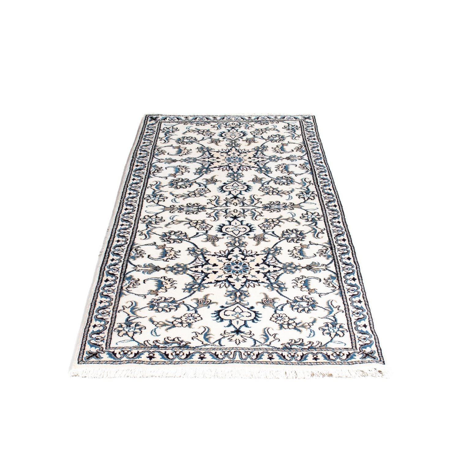 Tapis de couloir Tapis persan - Nain - 200 x 80 cm - beige