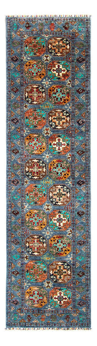 Tapis de couloir Tapis Ziegler - Ariana - 304 x 84 cm - bleu