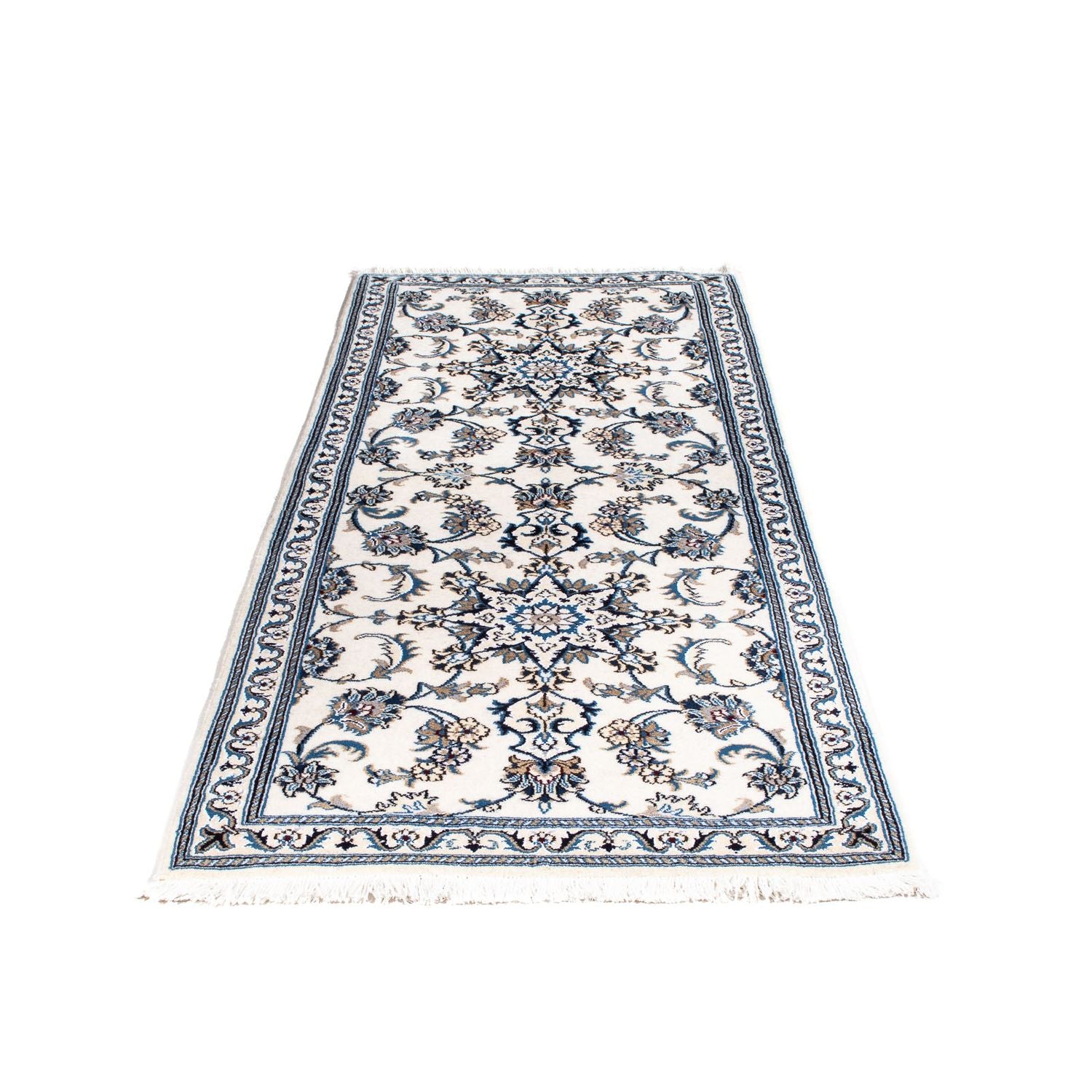 Tapis de couloir Tapis persan - Nain - 202 x 80 cm - beige