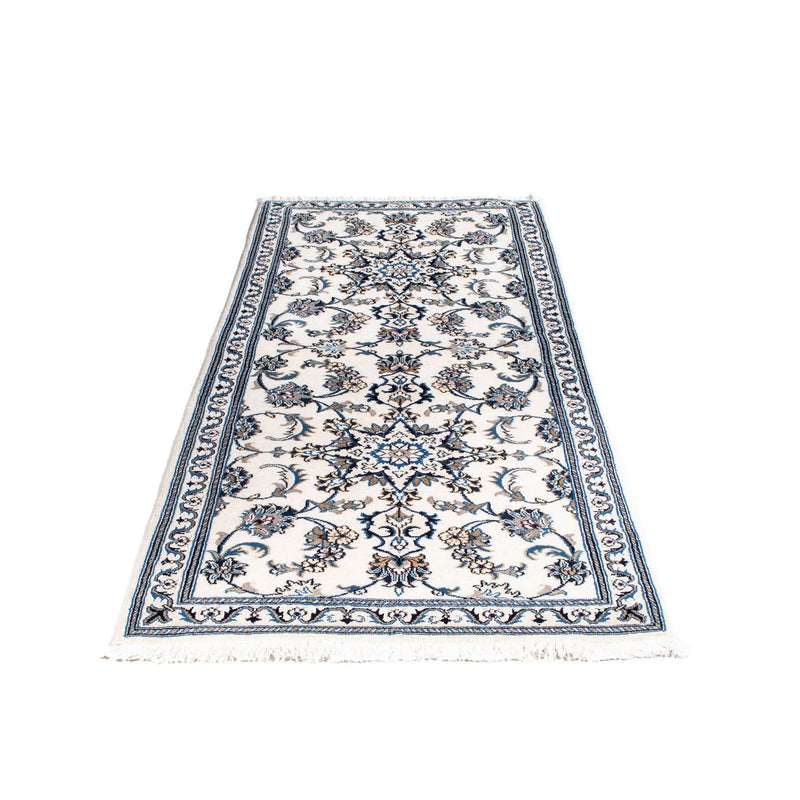 Tapis de couloir Tapis persan - Nain - 202 x 80 cm - beige