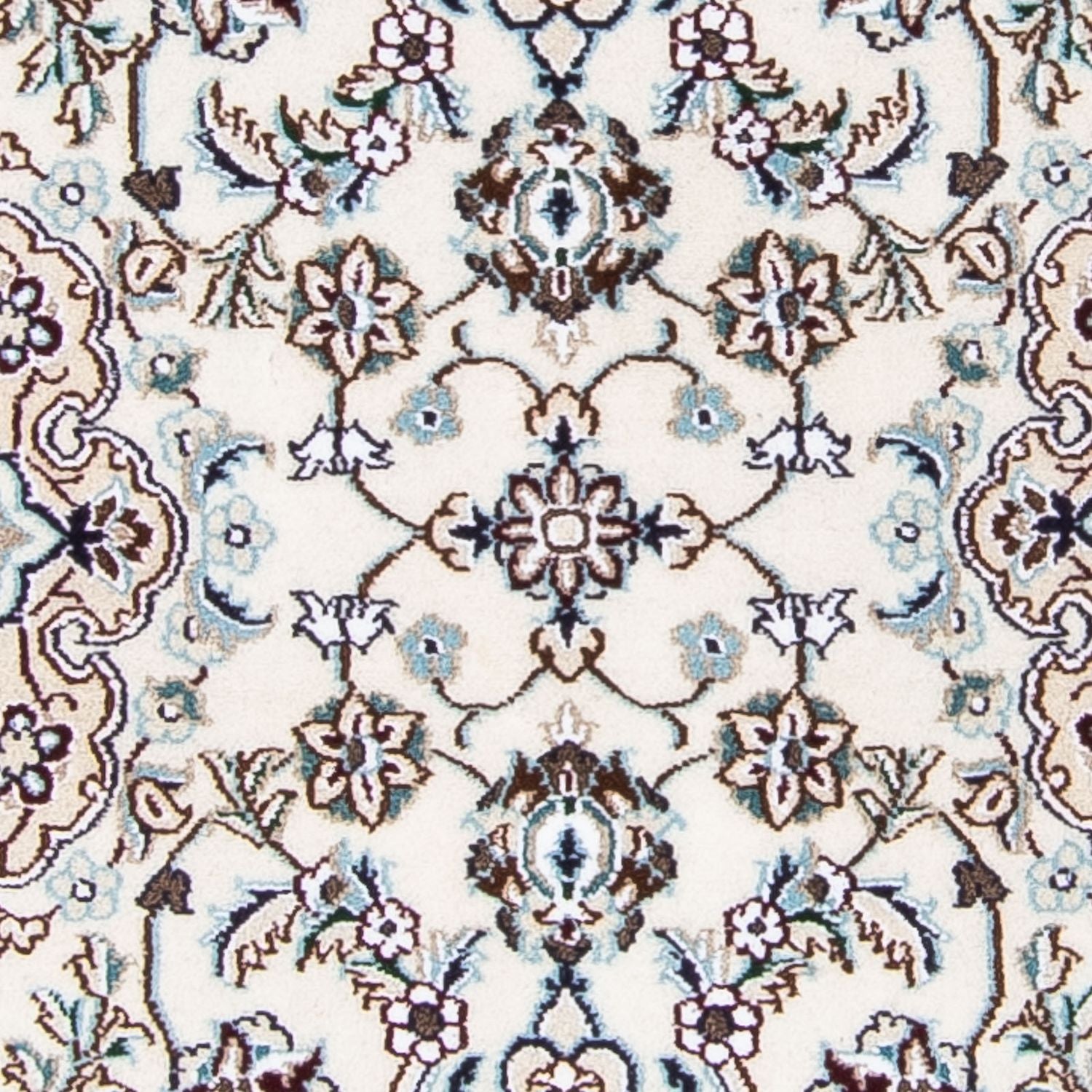 Tapis de couloir Tapis persan - Nain - Royal - 196 x 63 cm - beige