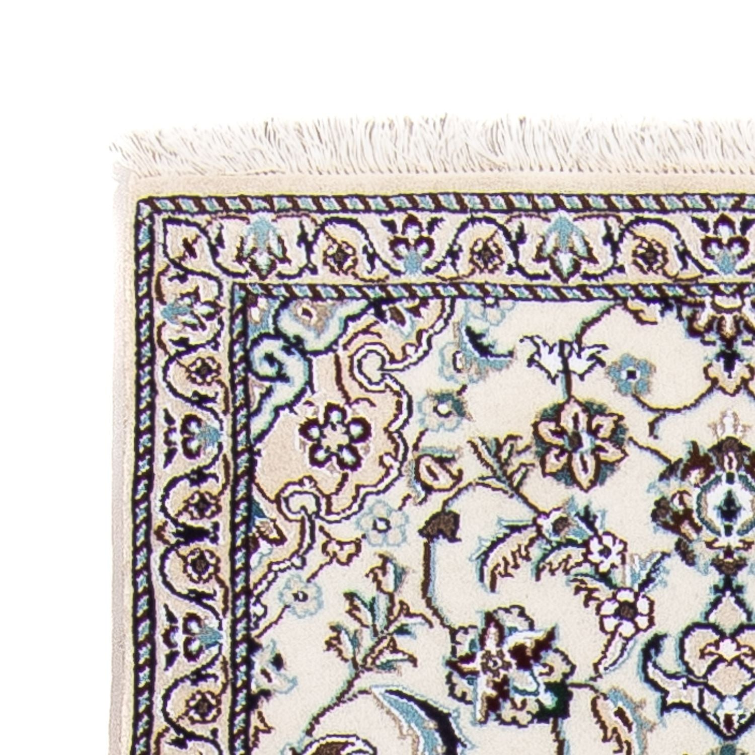 Tapis de couloir Tapis persan - Nain - Royal - 196 x 63 cm - beige