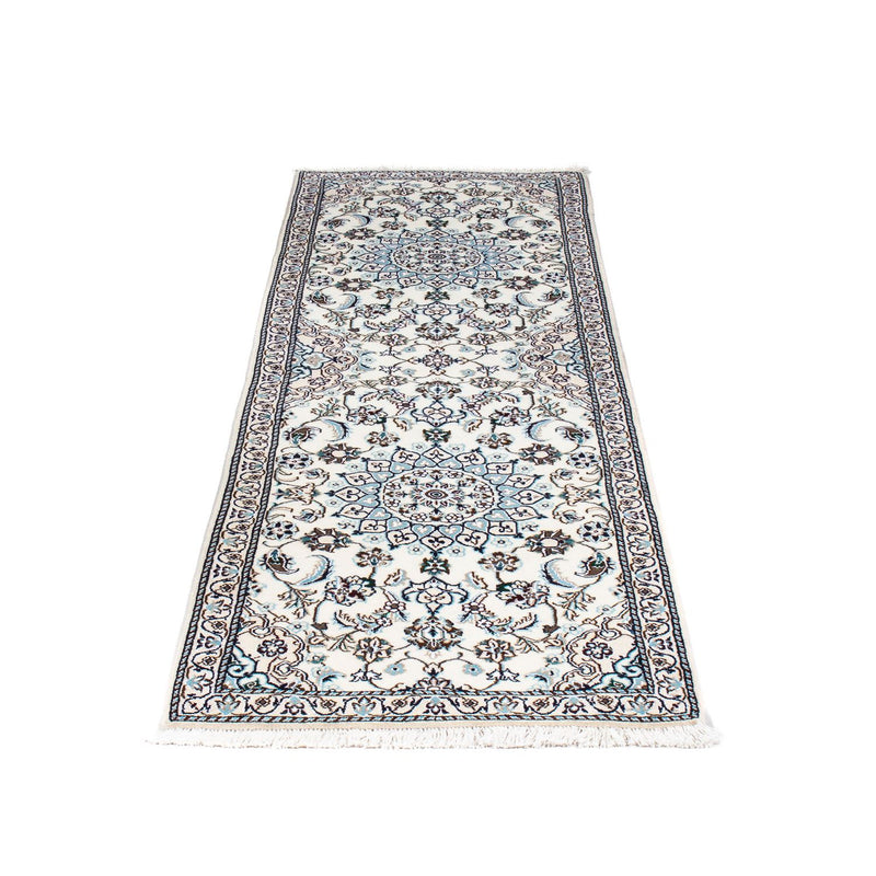 Tapis de couloir Tapis persan - Nain - Royal - 196 x 63 cm - beige