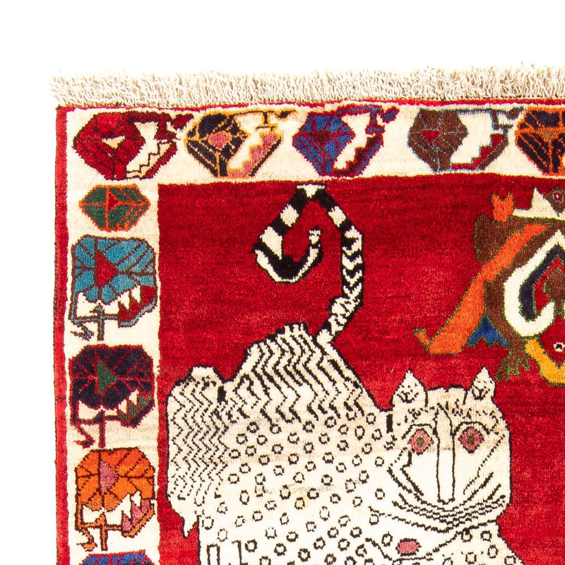 Tapis persan - Nomadic - 204 x 135 cm - rouge foncé