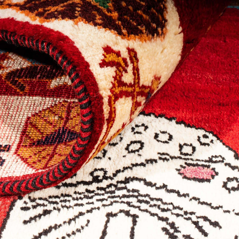 Tapis persan - Nomadic - 204 x 135 cm - rouge foncé