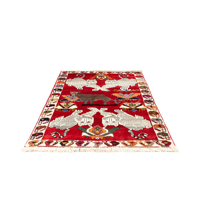 Tapis persan - Nomadic - 204 x 135 cm - rouge foncé