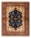 Tapis afghan - 200 x 152 cm - bleu foncé