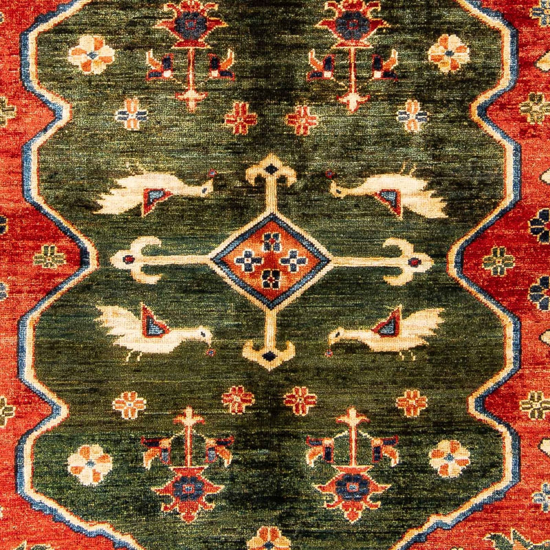 Tapis afghan - 195 x 150 cm - rouge