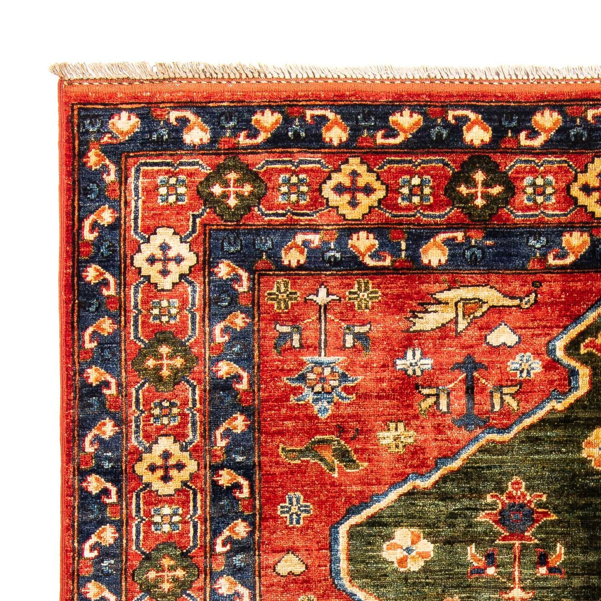Tapis afghan - 195 x 150 cm - rouge