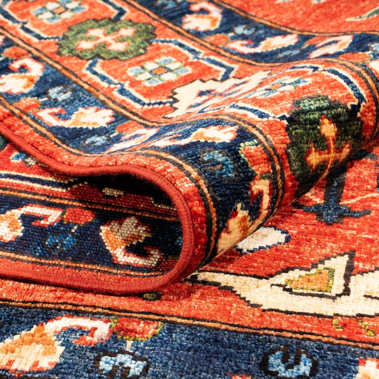 Tapis afghan - 195 x 150 cm - rouge