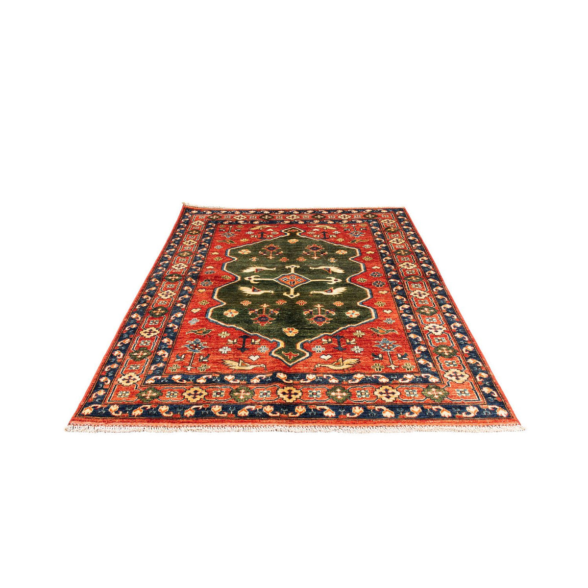 Tapis afghan - 195 x 150 cm - rouge